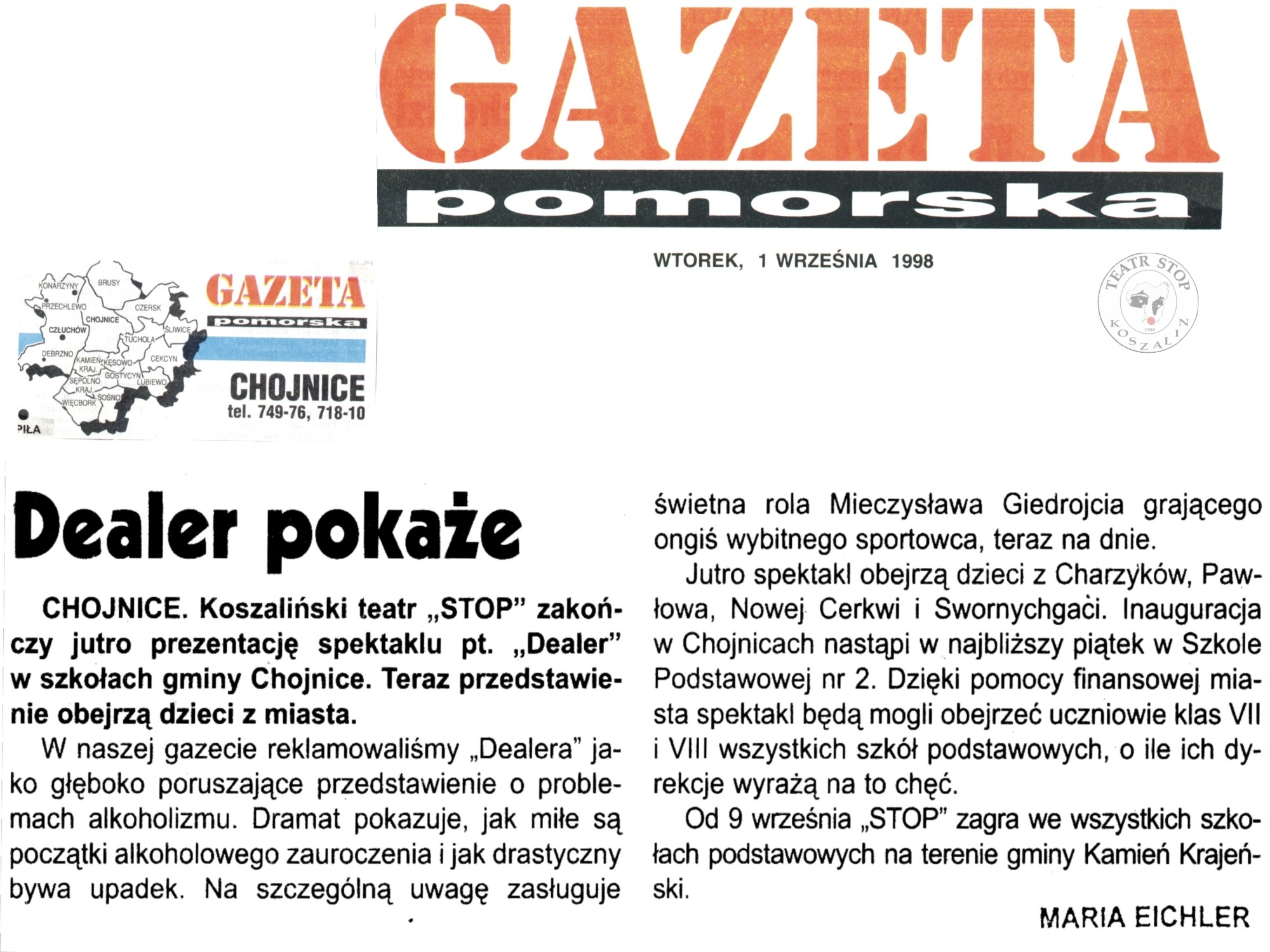 prasa o Teatrze STOP - arch. Teatru STOP Koszalin